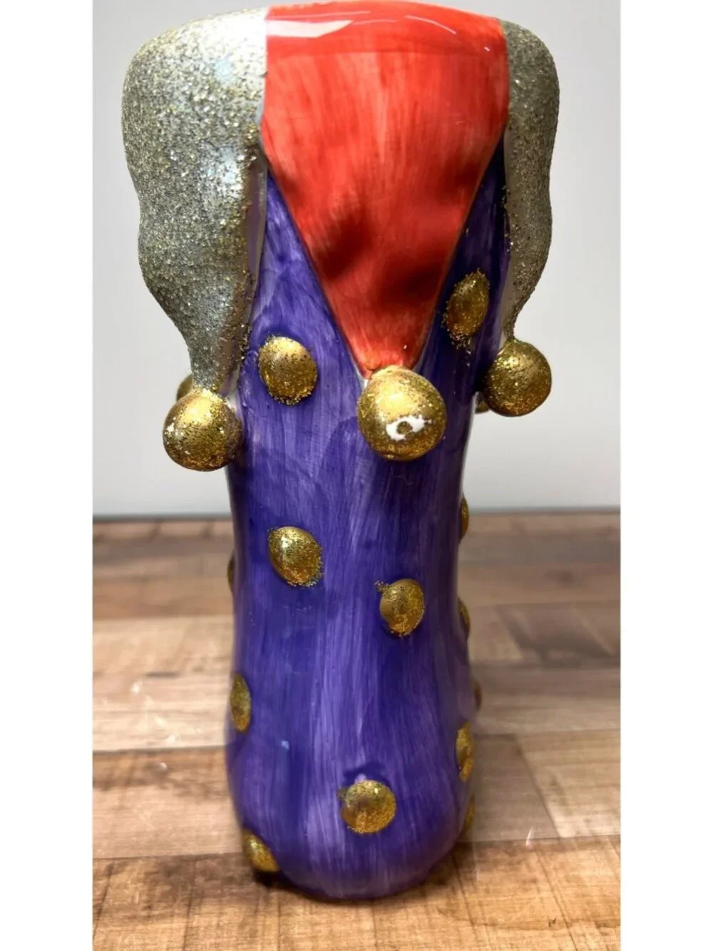 Christmas Whimsical Hand-Painted Ceramic Elf Boot Decorative